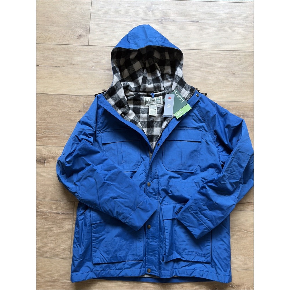LL Bean Original Baxter State Parka '82, Blue Wool Line. Men's Size XL Jacket